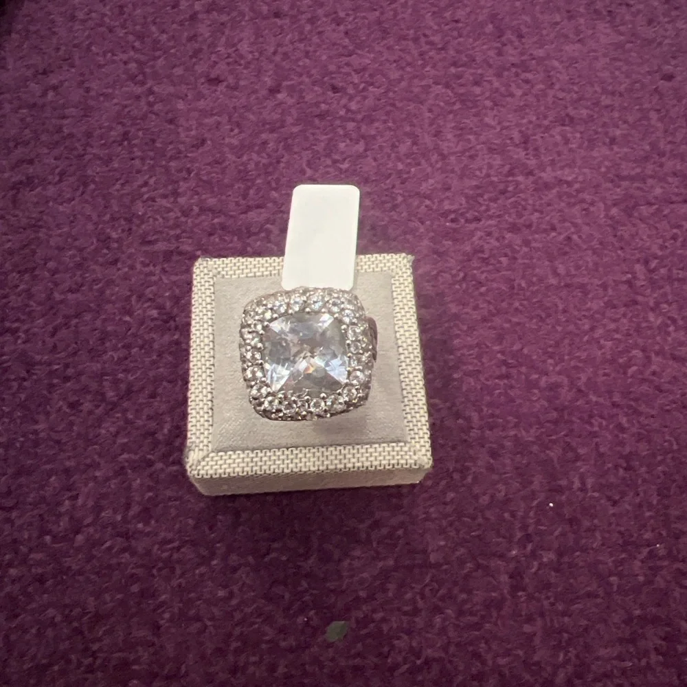 John Hardy Sterling Silver cocktail ring white sapphire